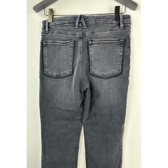 Good American Good Classic Chewed High Waist Ankle Skinny Jeans Black 10 / 30 - Picture 9 of 13